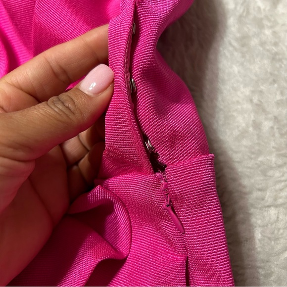 BCBGeneration Womens Dress Candy Pink One Shoulder Cocktail Mini Dress Size 6 - Picture 13 of 13